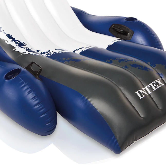 Intex 1-Seat Blue Inflatable Lounger, 71 X 53-Inch 5 Intex 1-Seat Blue Inflatable Lounger, 71 X 53-Inch - Image 5