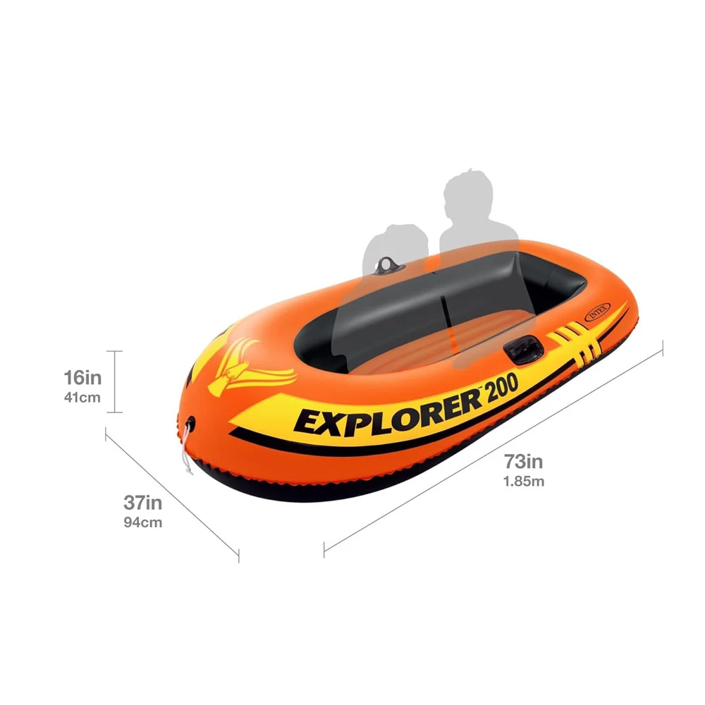 Intex Explorer 200 Inflatable Boat – 2 Person (Boat Only) 185L X 94 W CM 2 Intex Explorer 200 Inflatable Boat – 2 Person (Boat Only) 185L X 94 W CM - Image 2