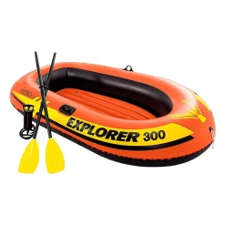 Intex Explorer 300 Inflatable Boat Set – 3 Person 211L X 117W CM