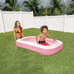 Intex Pink Rectangular Inflatable Kiddie Pool 166 X 100 X 25 CM -Intex 58423int 3