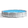 INTEX 26711EH 12ft X 30in Prism Frame Pool With Cartridge Filter Pump (Light Grey)