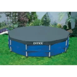 Intex 10ft X 10ft X 30in Pool W/ 10 Foot Round Pool Cover And Filter Cartridge -Intex Intex 10ft x 10ft x 30in Pool w 10 Foot Round Pool Cover and Filter Cartridge8