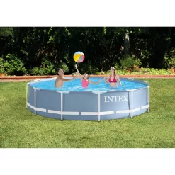 Intex 12 Feet X 30 Inches Prism Frame Above Ground Pool With 530 GPH Filter Pump -Intex Intex 12 Feet x 30 Inches Prism Frame Above Ground Pool with 530 GPH Filter Pump2