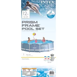 Intex 12 Feet X 30 Inches Prism Frame Above Ground Pool With 530 GPH Filter Pump -Intex Intex 12 Feet x 30 Inches Prism Frame Above Ground Pool with 530 GPH Filter Pump4