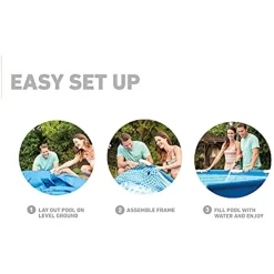 Intex 12 Ft X 30 Inches Metal Frame Set Above Ground Swimming Pool With Filter & Cover -Intex Intex 12 Ft x 30 Inches Metal Frame Set Above Ground Swimming Pool with Filter Cover3