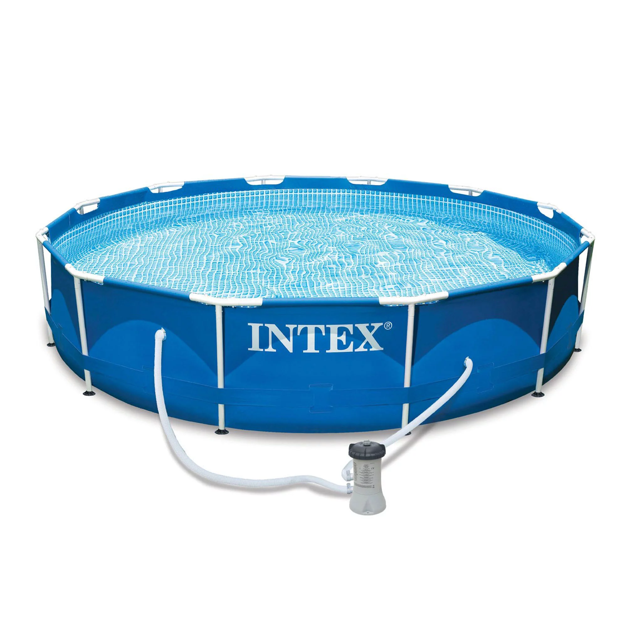 Intex 12 X 2.5 Foot Metal Frame Above Ground Pool With Filter And Accessories 2 Intex 12 X 2.5 Foot Metal Frame Above Ground Pool With Filter And Accessories - Image 2