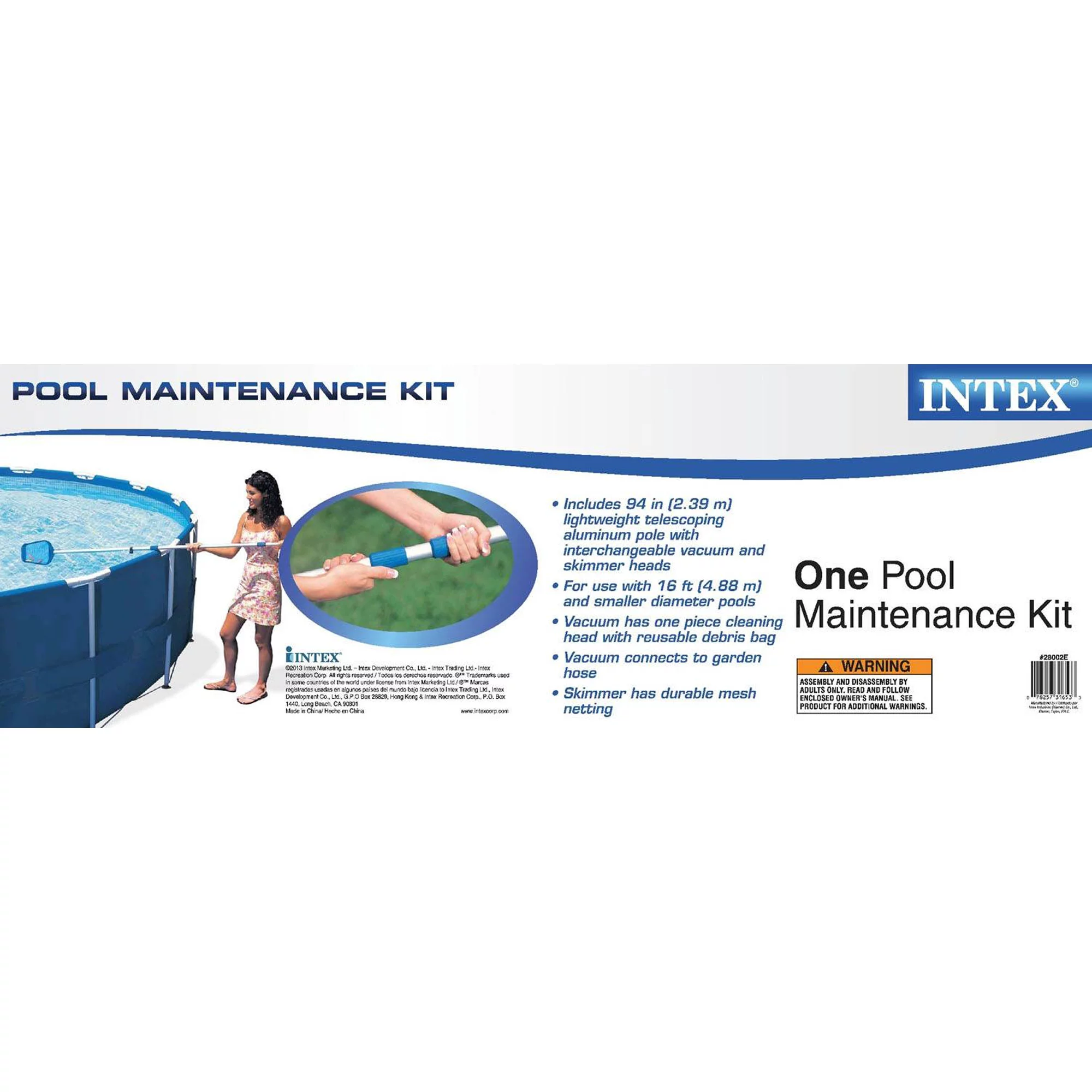 Intex 12 X 2.5 Foot Metal Frame Above Ground Pool With Filter And Accessories 10 Intex 12 X 2.5 Foot Metal Frame Above Ground Pool With Filter And Accessories - Image 10