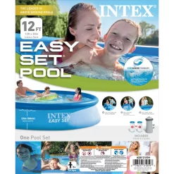 Intex 12′ X 30″ Easy Set Above Ground Swimming Pool & Filter Pump | 28131EH -Intex Intex 12 x 30 Easy Set Above Ground Swimming Pool Filter Pump 28131EH7