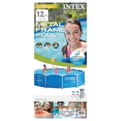 Intex 12′ X 30″ Metal Frame Set Above Ground Swimming Pool With Filter | 28211EH 8 Intex 12′ X 30″ Metal Frame Set Above Ground Swimming Pool With Filter | 28211EH -Intex Intex 12 x 30 Metal Frame Set Above Ground Swimming Pool with Filter 28211EH3
