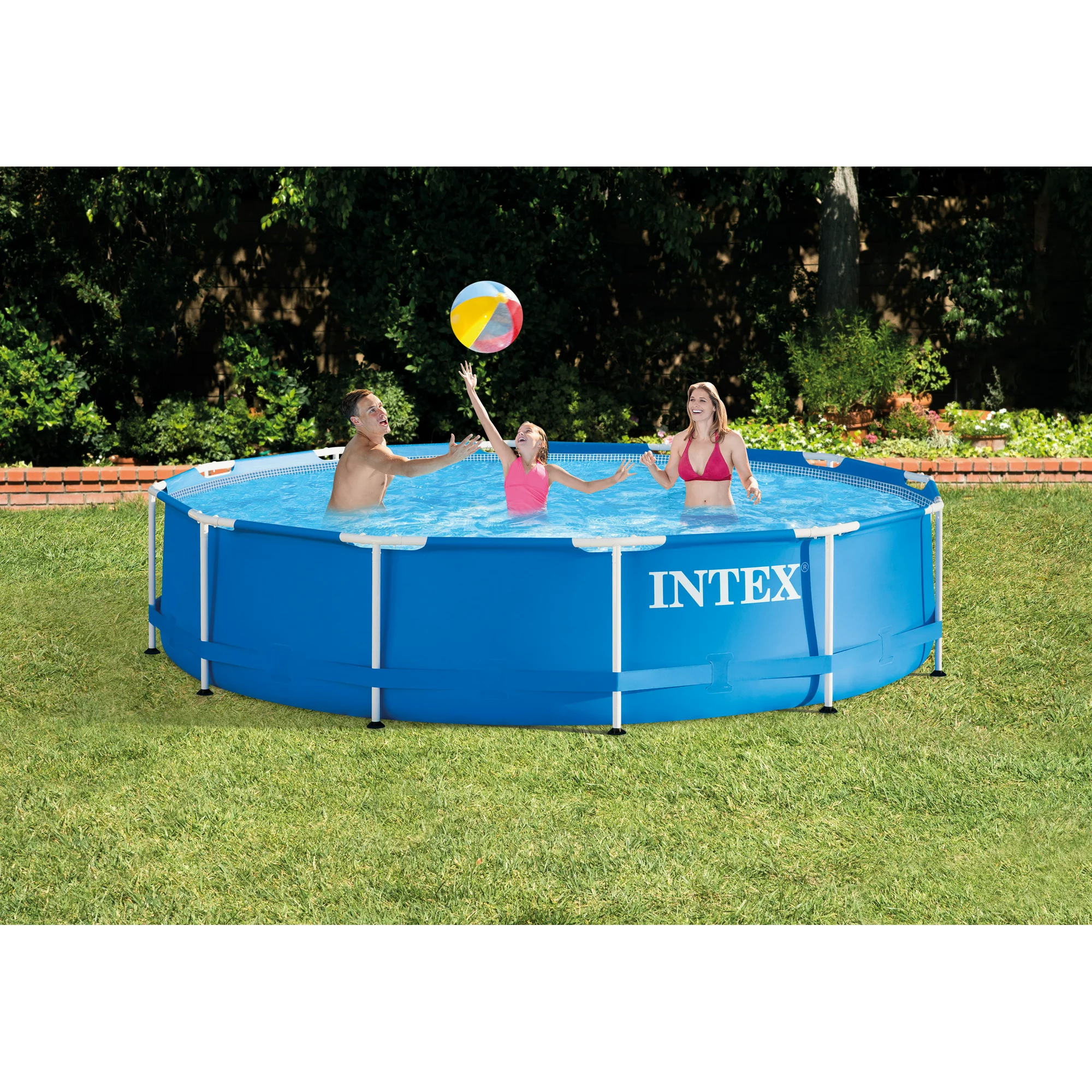 Intex 12′ X 30″ Round Metal Frame Above Ground Pool, Filter, Cover, & Maintenance Kit 3 Intex 12′ X 30″ Round Metal Frame Above Ground Pool, Filter, Cover, & Maintenance Kit - Image 3