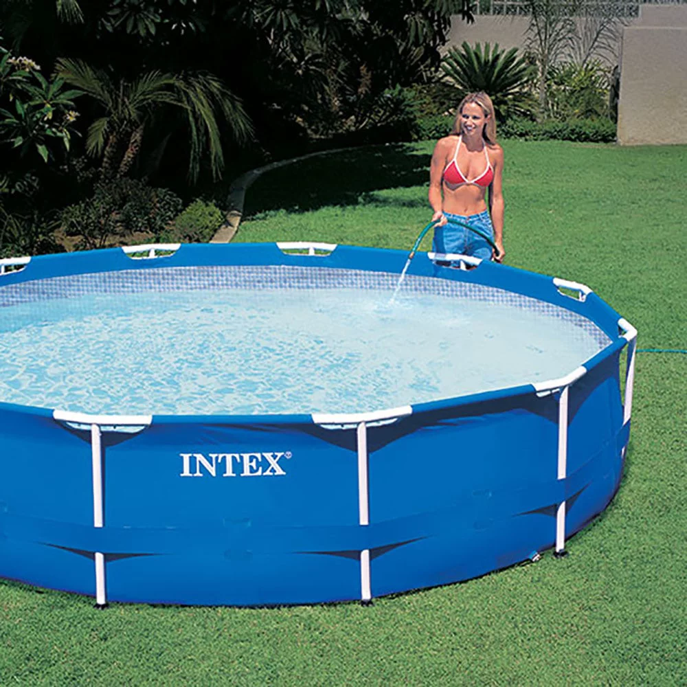 Intex 12′ X 30″ Round Metal Frame Above Ground Pool, Filter, Cover, & Maintenance Kit 4 Intex 12′ X 30″ Round Metal Frame Above Ground Pool, Filter, Cover, & Maintenance Kit - Image 4