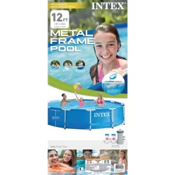 Intex 12’x30″ Metal Frame Swimming Pool With Filter Pump & 2 Pool Cover 22 Intex 12’x30″ Metal Frame Swimming Pool With Filter Pump & 2 Pool Cover -Intex Intex 12x30 Metal Frame Swimming Pool with Filter Pump 2 Pool Cover11