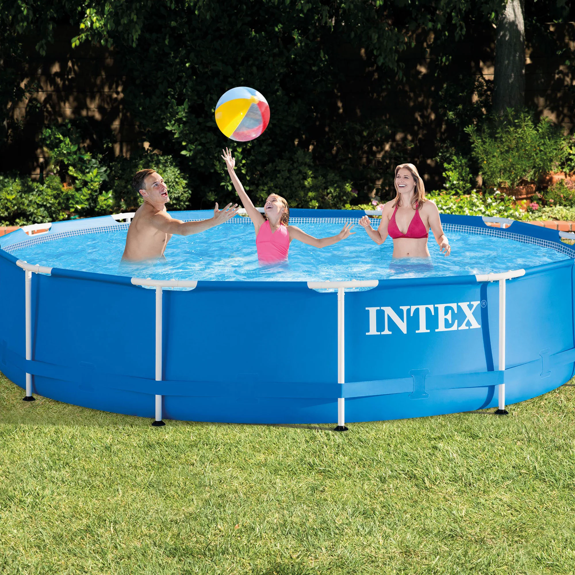 Intex 12’x30″ Metal Frame Swimming Pool With Filter Pump & 2 Pool Cover 8 Intex 12’x30″ Metal Frame Swimming Pool With Filter Pump & 2 Pool Cover - Image 8