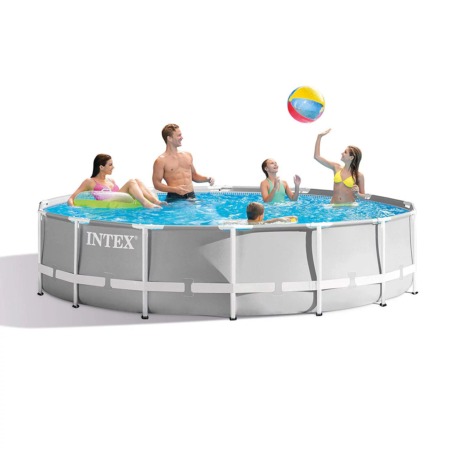 Intex 14 Foot X 42 Inch Prism Frame Above Ground Swimming Pool Set With Filter 5 Intex 14 Foot X 42 Inch Prism Frame Above Ground Swimming Pool Set With Filter - Image 5