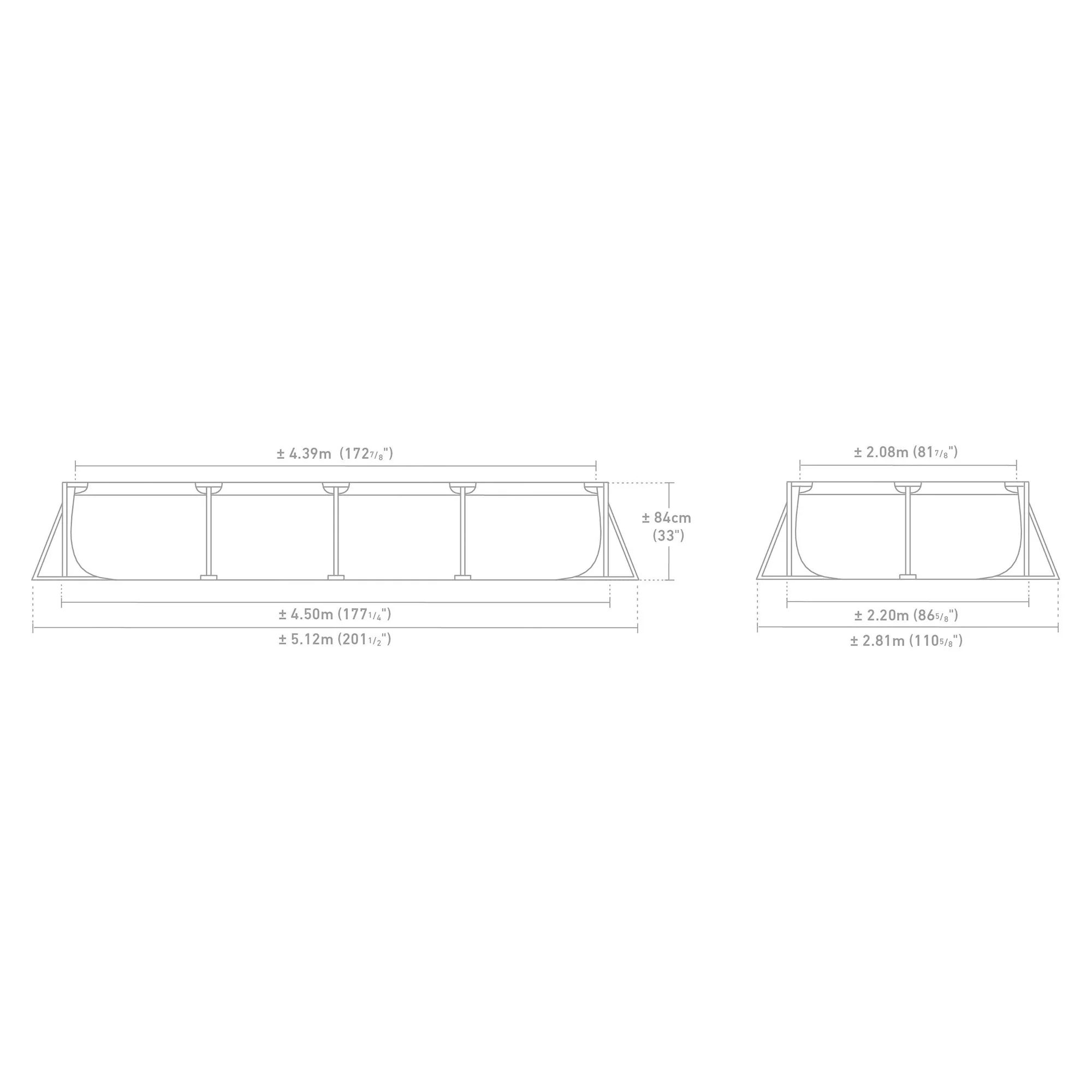 Intex 14.75′ X 33″ Rectangular Frame Above Ground Outdoor Swimming Pool 10 Intex 14.75′ X 33″ Rectangular Frame Above Ground Outdoor Swimming Pool - Image 10