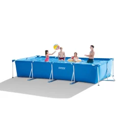 Intex 14ft X 33in Rectangular Above Ground Backyard Swimming Pool With Filter -Intex Intex 14ft x 33in Rectangular Above Ground Backyard Swimming Pool with Filter2