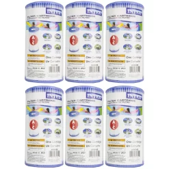 Intex 18′ X 48″ Inflatable Outdoor Pool Set With Filter Cartridges (6 Pack) -Intex Intex 18 x 48 Inflatable Outdoor Pool Set with Filter Cartridges 6 Pack2