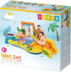 Intex Dinosaur Inflatable Play Center, 98in X 75in X 43in, For Ages 2+ -Intex Intex Dinosaur Inflatable Play Center 98in X 75in X 43in for Ages 24