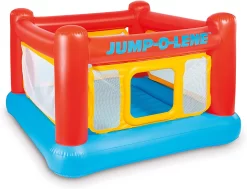 Intex Inflatable Jump-O-Lene Playhouse Trampoline Bounce House For Kids Ages 3-6 Pool Red/Yellow, 68-1/2″ L X 68-1/2″ W X 44″ H