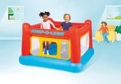 Intex Inflatable Jump-O-Lene Playhouse Trampoline Bounce House For Kids Ages 3-6 Pool Red/Yellow, 68-1/2″ L X 68-1/2″ W X 44″ H -Intex Intex Inflatable Jump O Lene Playhouse Trampoline Bounce House for Kids Ages 3 6 Pool Red Yellow2