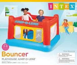 Intex Inflatable Jump-O-Lene Playhouse Trampoline Bounce House For Kids Ages 3-6 Pool Red/Yellow, 68-1/2″ L X 68-1/2″ W X 44″ H -Intex Intex Inflatable Jump O Lene Playhouse Trampoline Bounce House for Kids Ages 3 6 Pool Red Yellow4