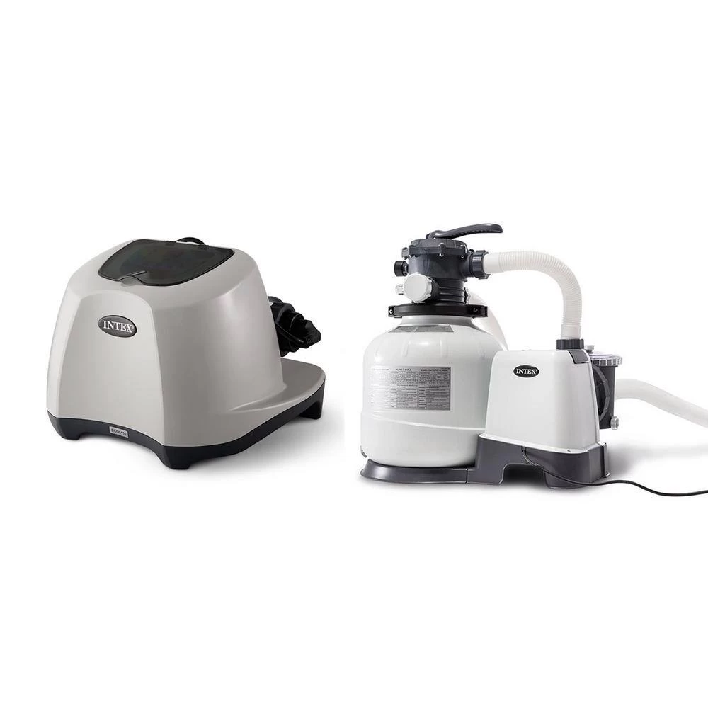 Intex 26667EG + 26647EG Saltwater System And Sand Filter Pump Set For Above Ground Swimming Pool 1 Intex 26667EG + 26647EG Saltwater System And Sand Filter Pump Set For Above Ground Swimming Pool