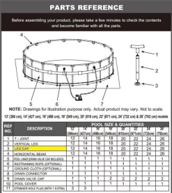 4 Pack Of Replacement Leg Caps For Intex Pools 11361 -Intex legcap
